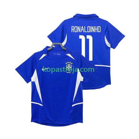 Billiga Fotbollströjor Brasilien RONALDINHO 11 Retro Borta tröja 2002 Kortärmad